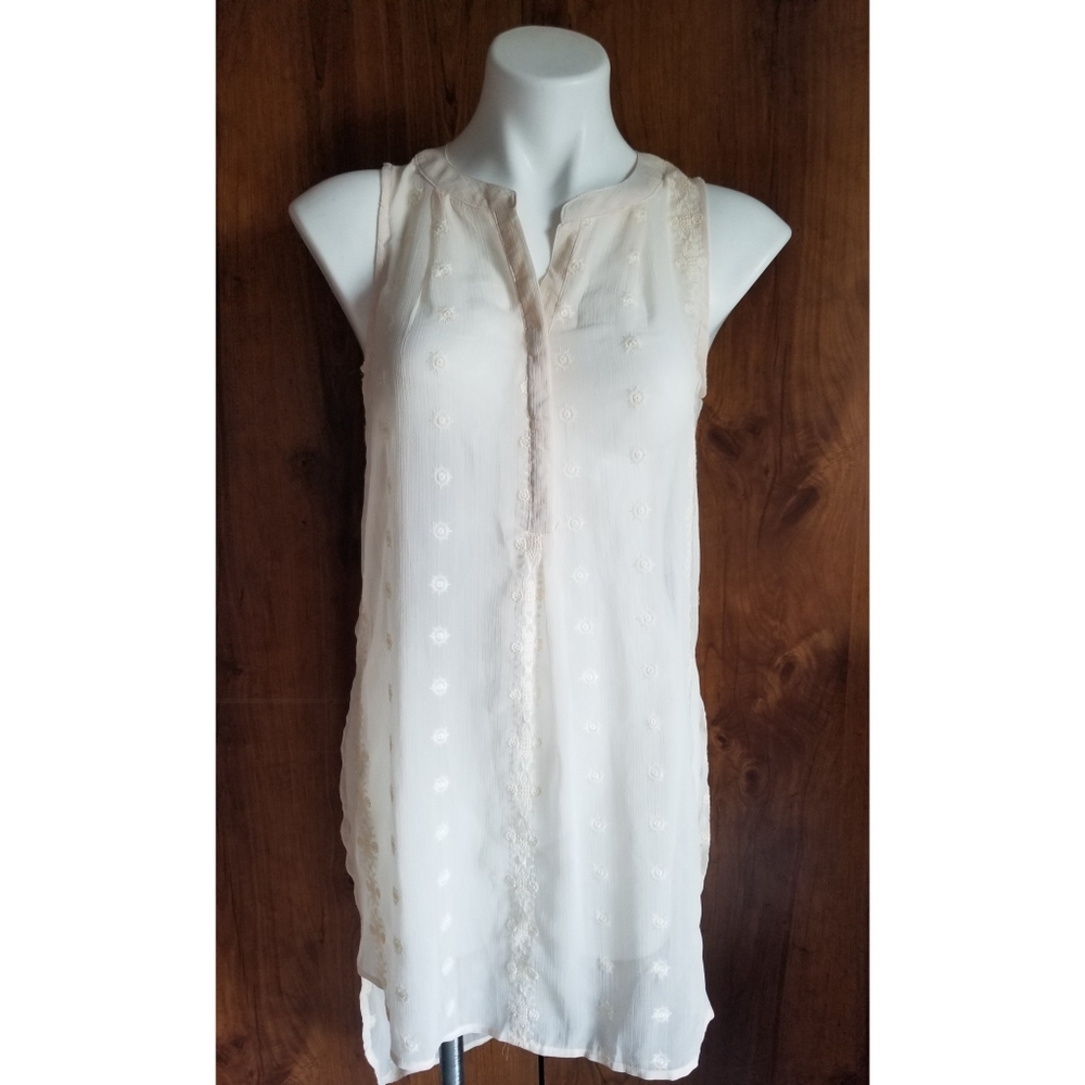 Knox Rose Sheer Embroidered Tunic - Picture 1 of 7